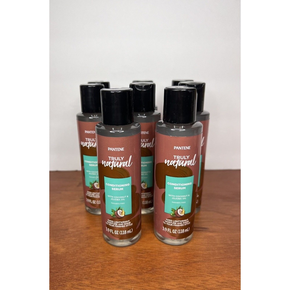 (8) Pantene Truly Natural Conditioning Serum Coconut & Jojoba Oil 3.9 oz each